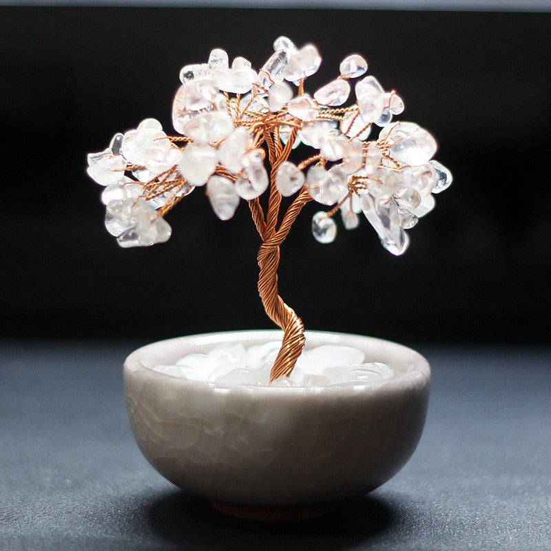 Natural Crystal Money Tree Mini Ornament