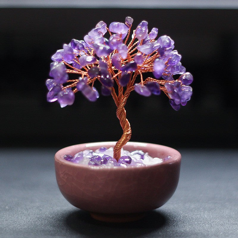 Natural Crystal Money Tree Mini Ornament