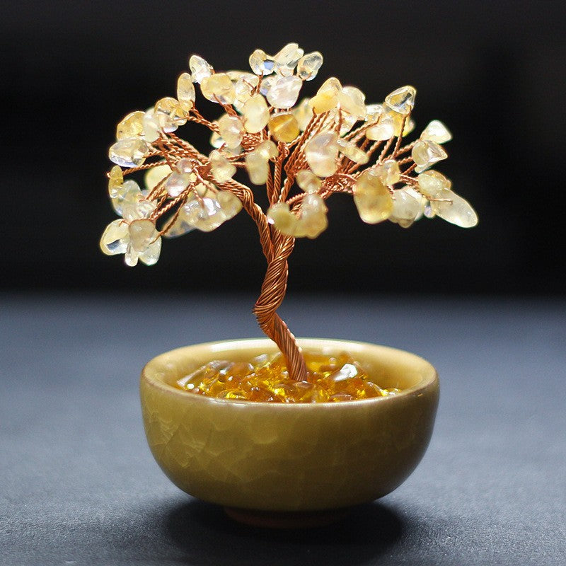Natural Crystal Money Tree Mini Ornament