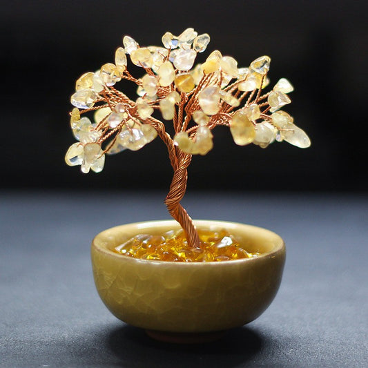 Natural Crystal Money Tree Mini Ornament