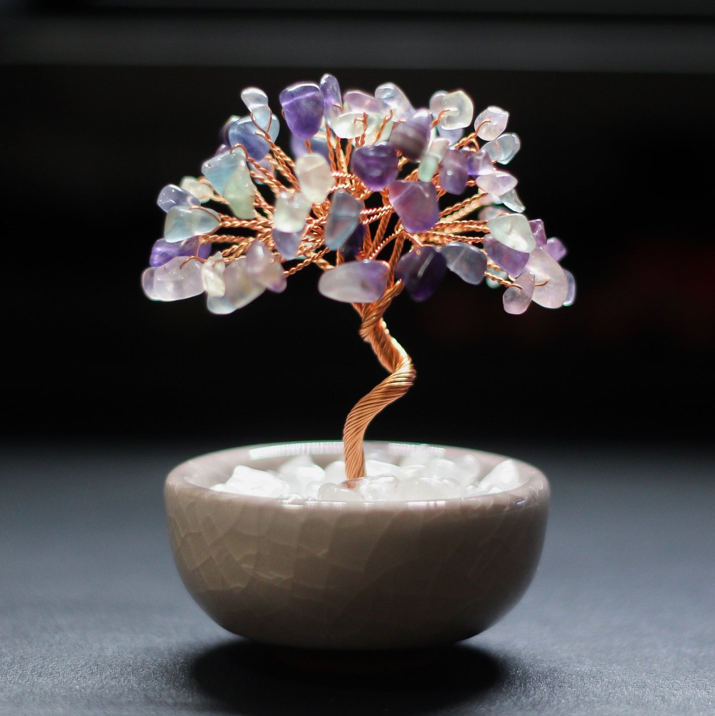 Natural Crystal Money Tree Mini Ornament