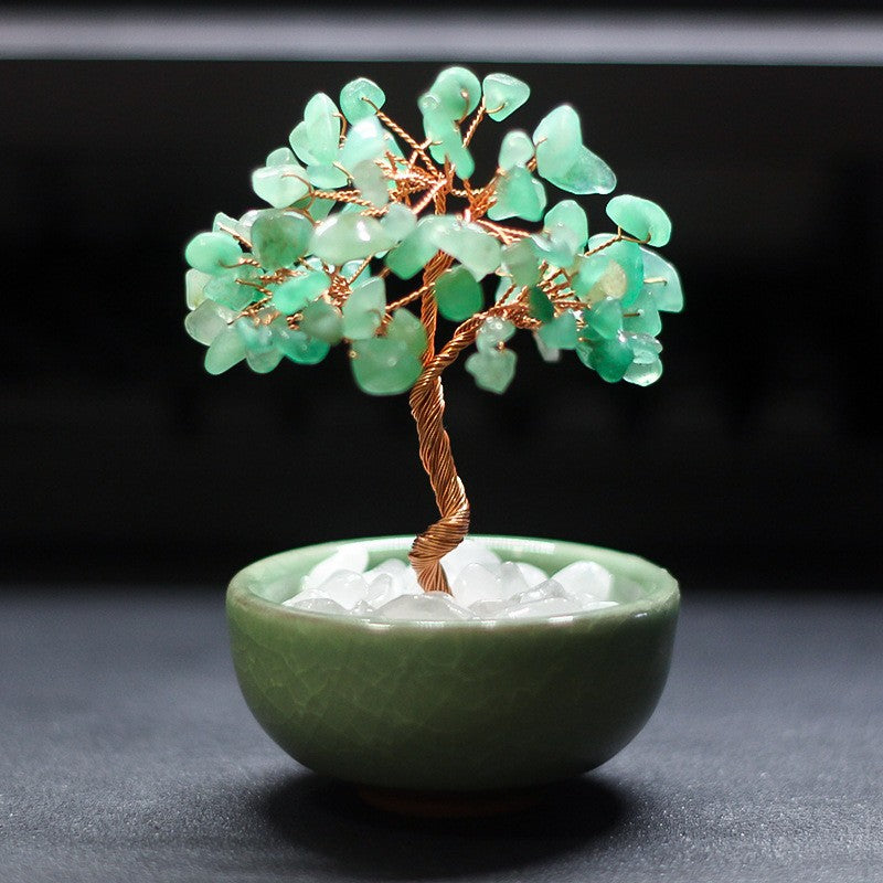 Natural Crystal Money Tree Mini Ornament